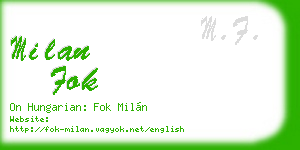 milan fok business card